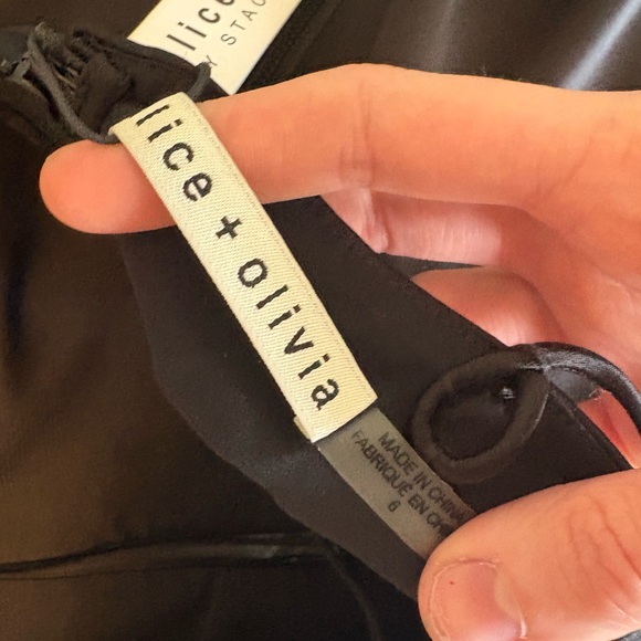 NWT Alice + Olivia Moriah sheer cutout midi dress in black | Size 6 - Picture 6 of 8